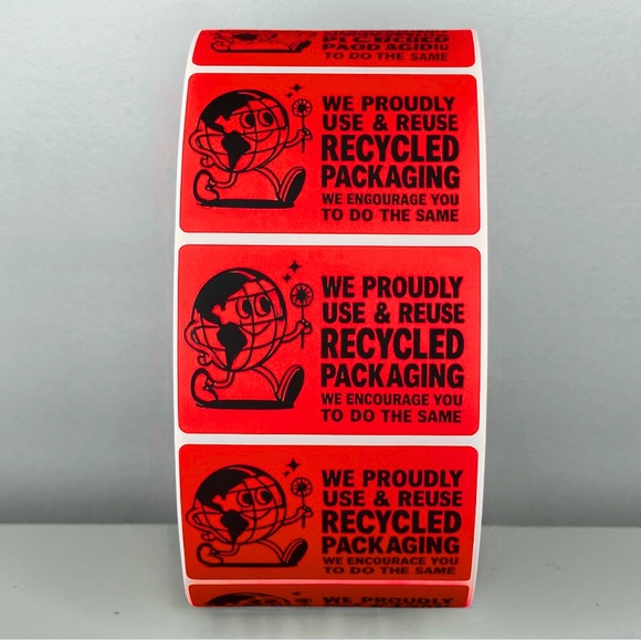 Recycled Packaging Stickers – Eco Friendly Labels for Shipping and Orders - Picture 7 of 11